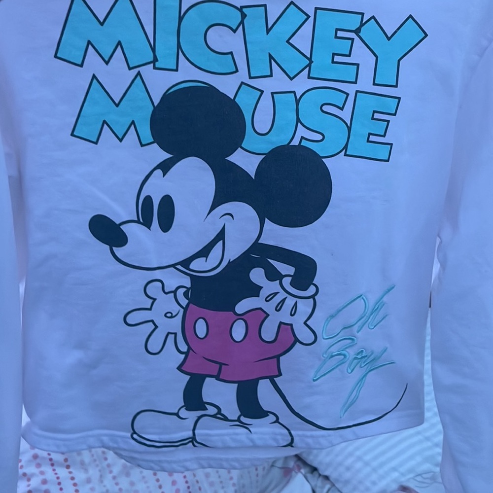 Disneys Mickey Mouse Cropped Sweater
